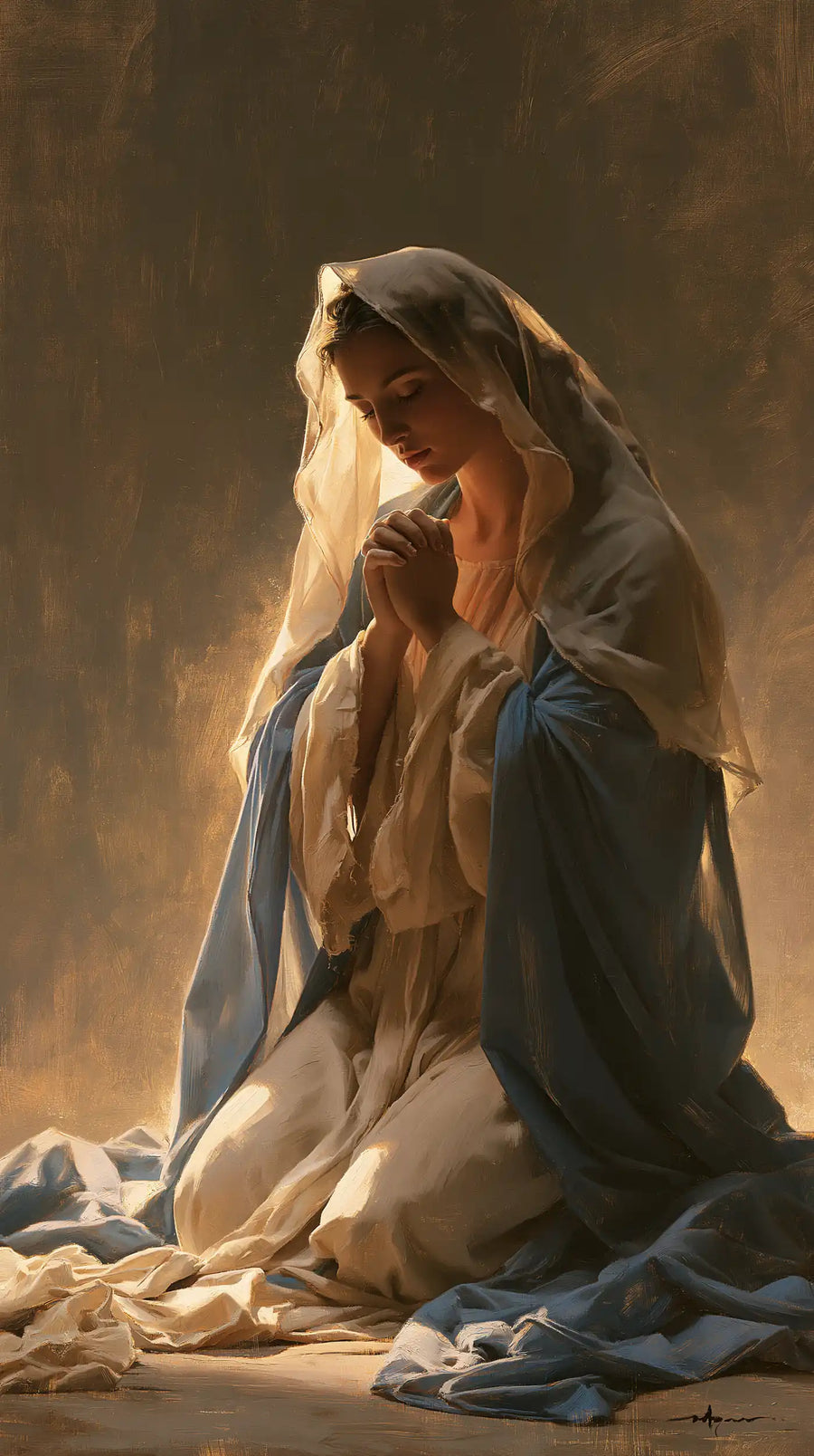 Virgin Mary in Prayer - Mary in Divine Light · Portrait n° 6