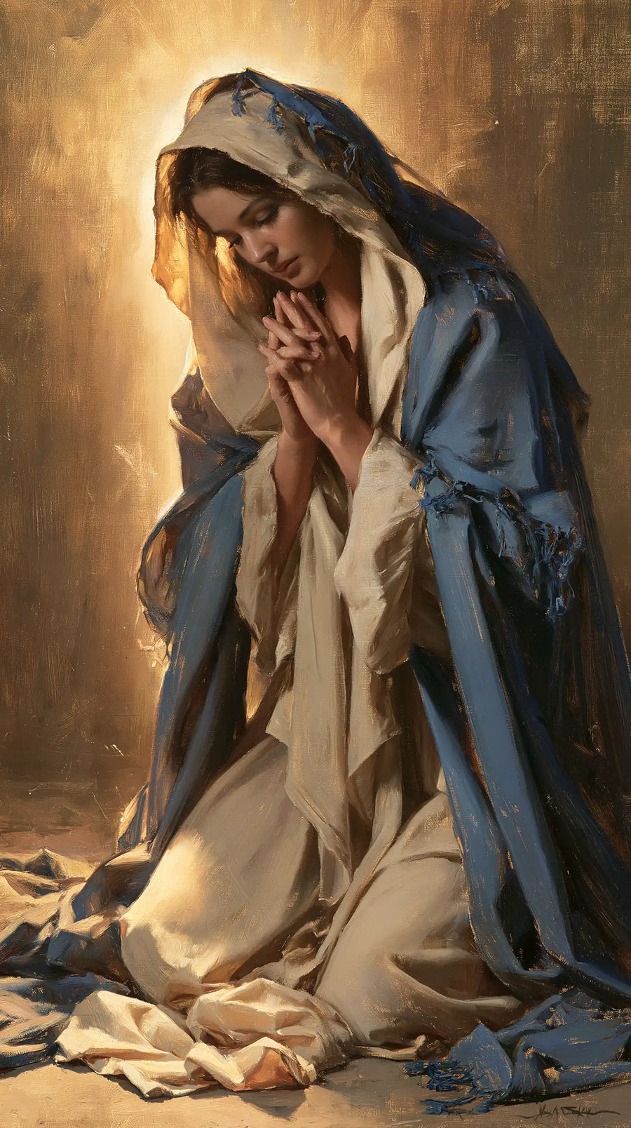 Virgin Mary in Prayer - Mary in Divine Light · Portrait n° 7