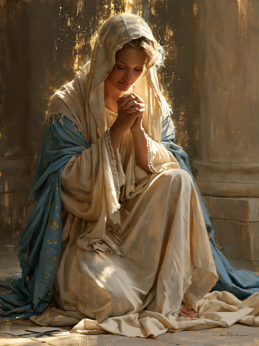 Virgin Mary in Prayer - Mary in Divine Light · Portrait n° 11