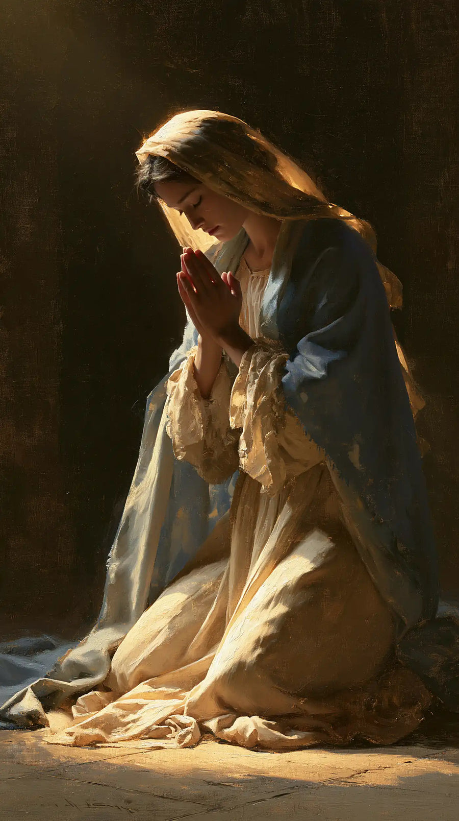 Virgin Mary in Prayer - Mary in Divine Light · Portrait n° 19
