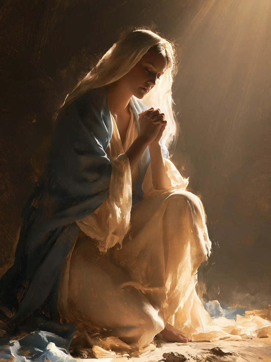 Virgin Mary in Prayer - Mary in Divine Light · Portrait n° 25