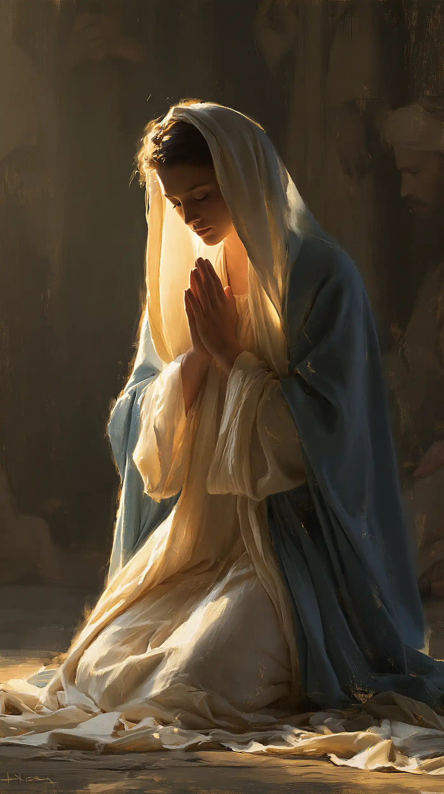 Virgin Mary in Prayer - Mary in Divine Light · Portrait n° 27
