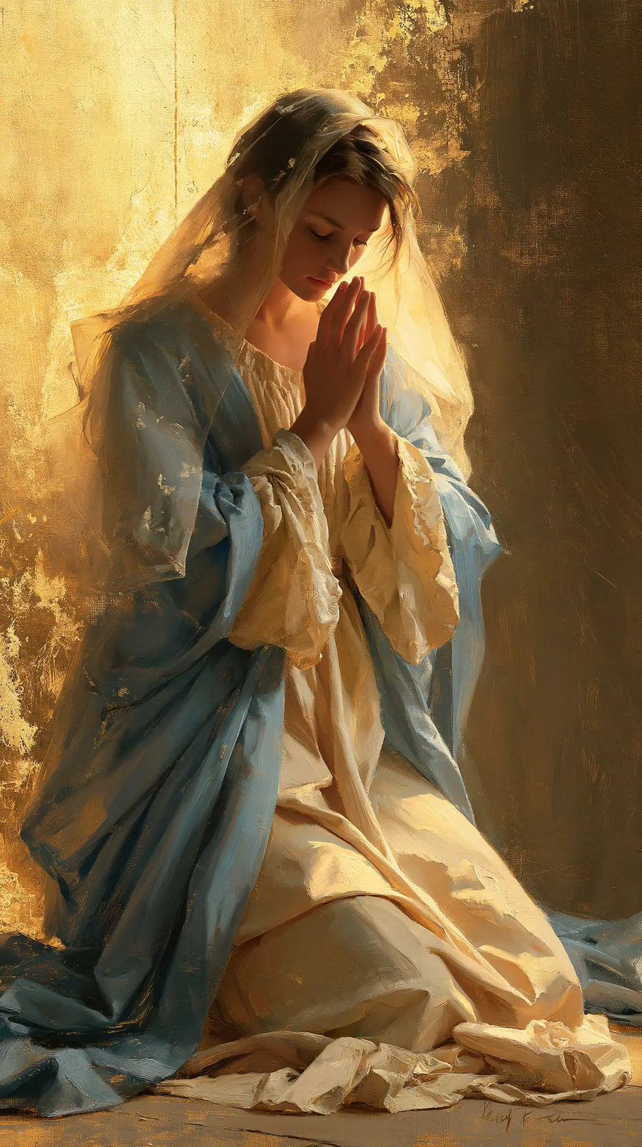 Virgin Mary in Prayer - Sacred Gold · Portrait n° 13