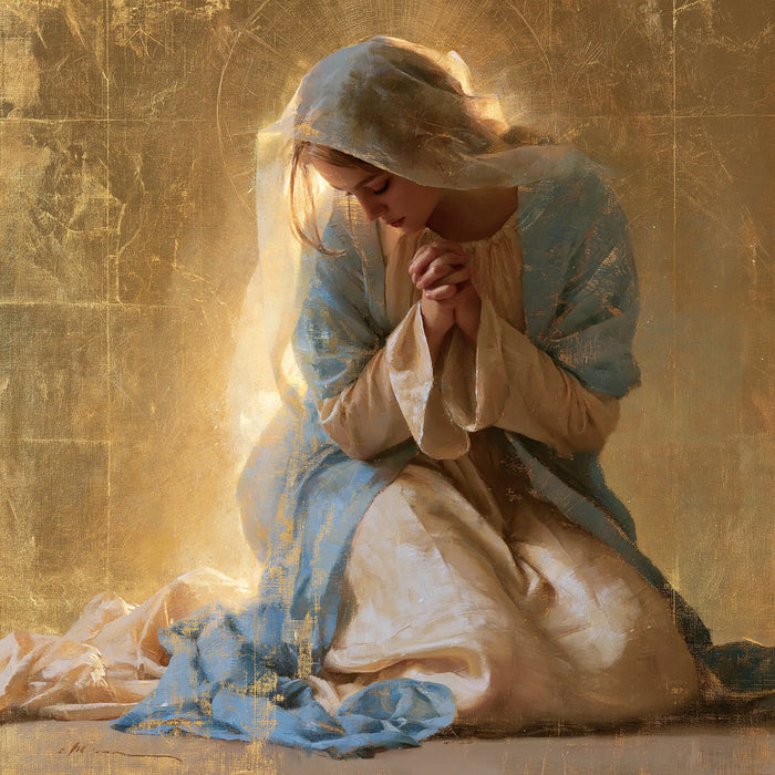 Virgin Mary in Prayer — Prayer with Pearly Knees