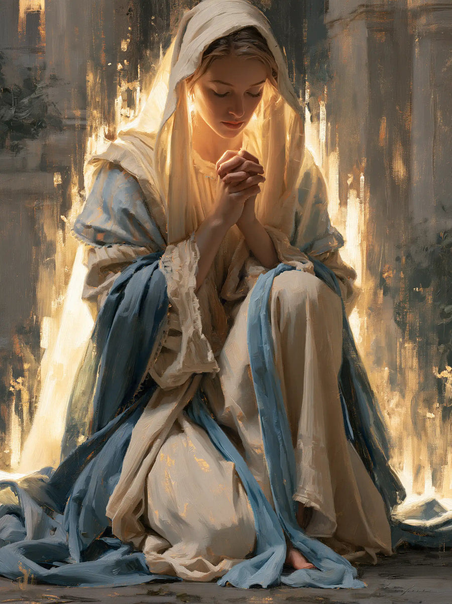 Virgin Mary in Prayer - Sacred Maternal Tenderness · Portrait n° 7