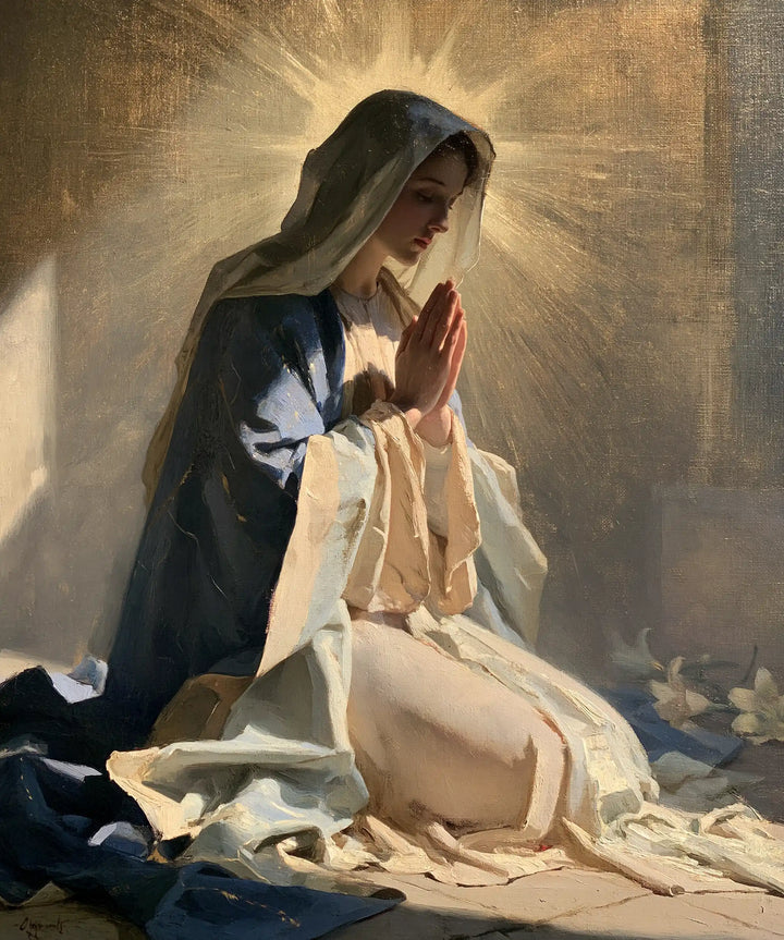 Virgin Mary in Prayer — The Circle of Grace