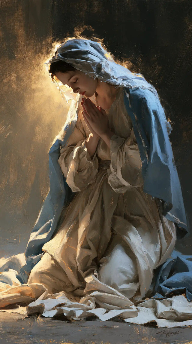 Virgin Mary in Prayer - Theatrical Baroque · Portrait n° 1