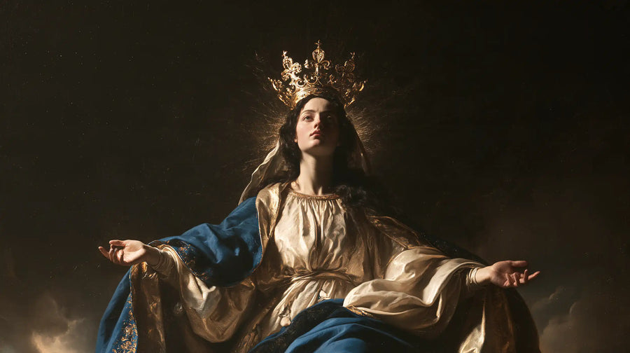 Mary Queen of Heaven - Black and Gold · Landscape n° 13