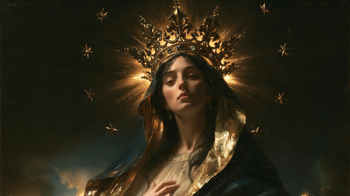 Mary Queen of Heaven - Black and Gold · Landscape n° 16