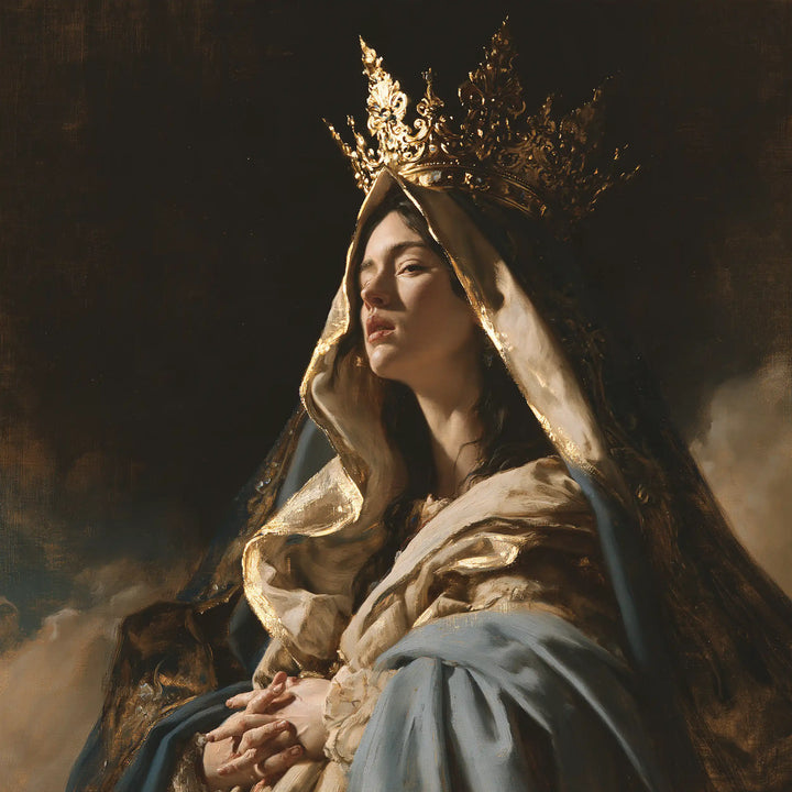 Mary Queen of Heaven - Black and Gold · Square n° 3