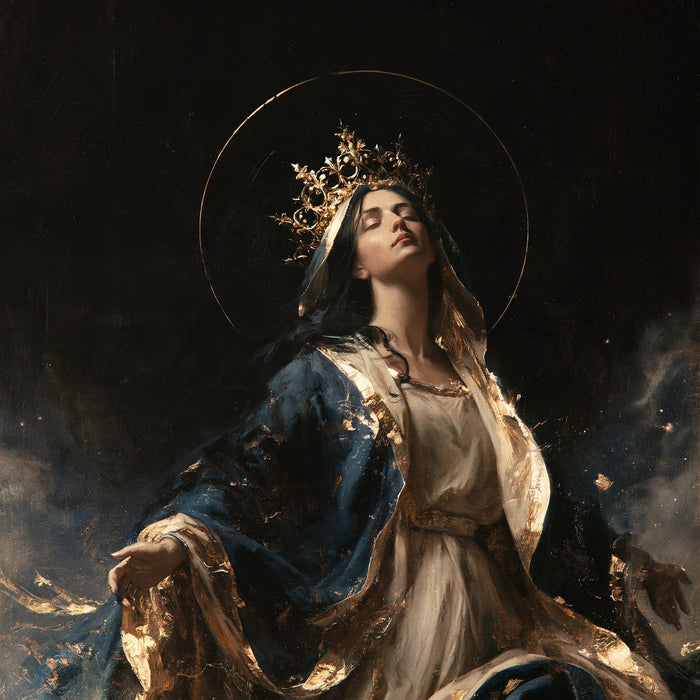 Mary Queen of Heaven - Black and Gold · Square n° 4