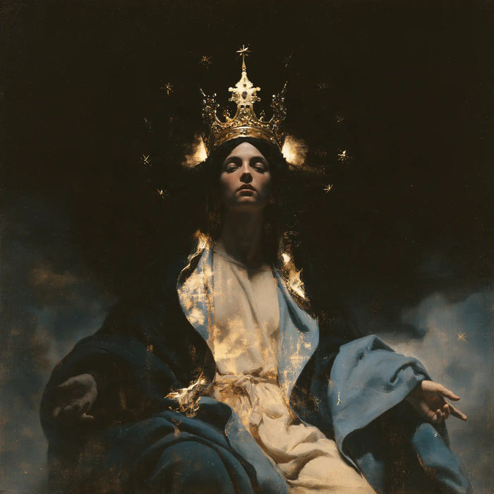 Mary Queen of Heaven - Black and Gold · Square n° 7