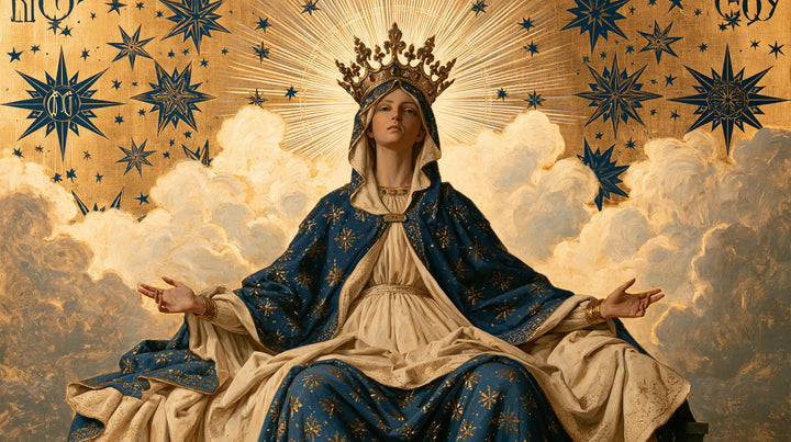 Mary, Queen of Heaven — The Crown in Daylight’s Radiant Spray