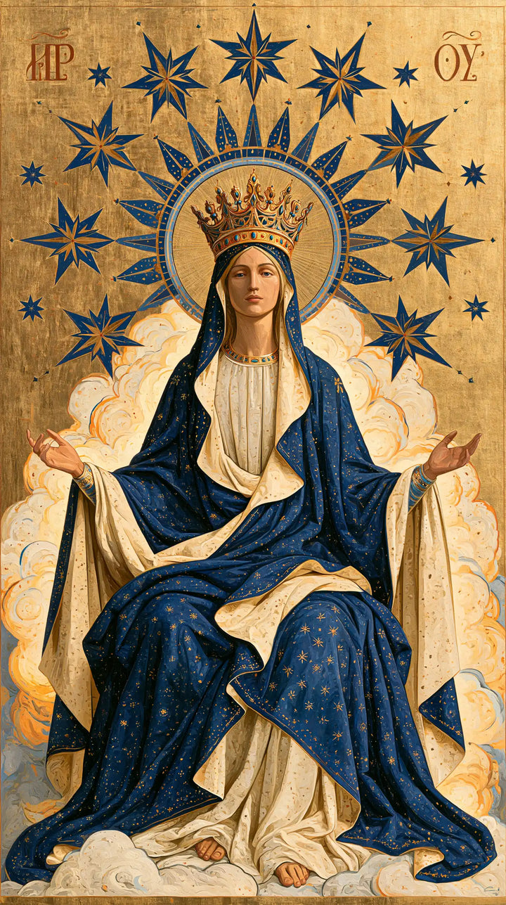 Mary, Queen of Heaven — The Blue Sun Above the Night-Blue Mantle