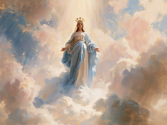 Mary, Queen of Heaven — The Queen in the Stillness of Low Clouds