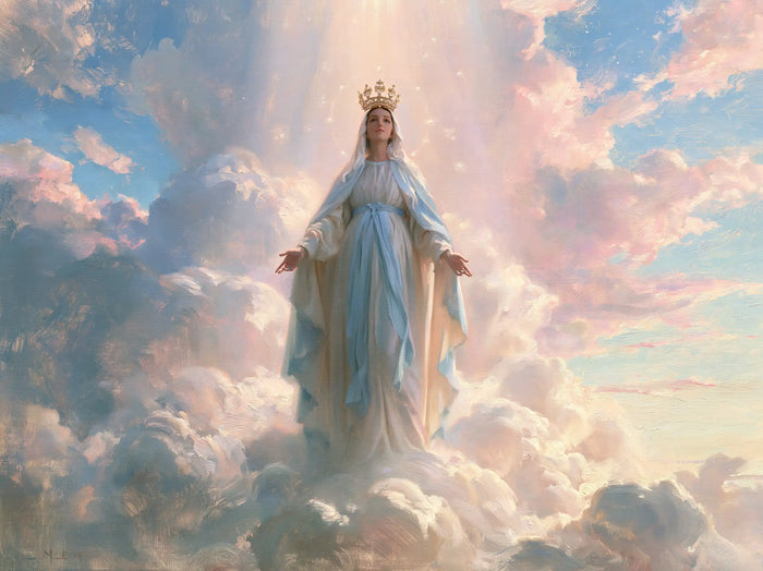 Mary, Queen of Heaven — The Pale Robe Before the Rose Horizon