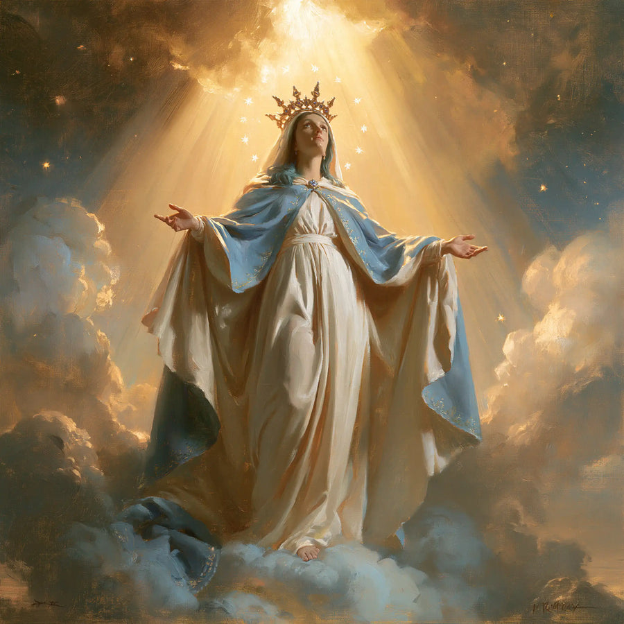 Mary Queen of Heaven - Mary before Heavenly Light · Square n° 2