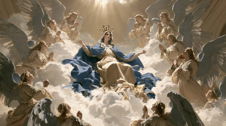 Mary, Queen of Heaven — The Throne Above the White Swell