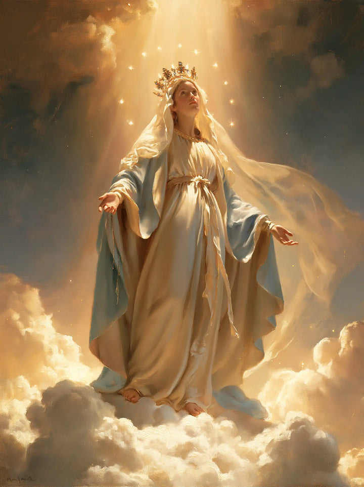 Mary, Queen of Heaven — The Circling Veil in the Luminous Dawn