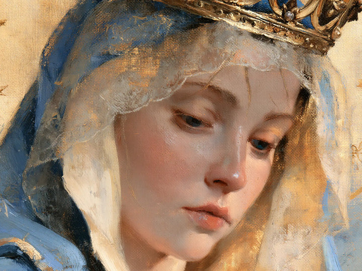 Mary, Queen of Heaven — The Pale Face Within Blue and Gold