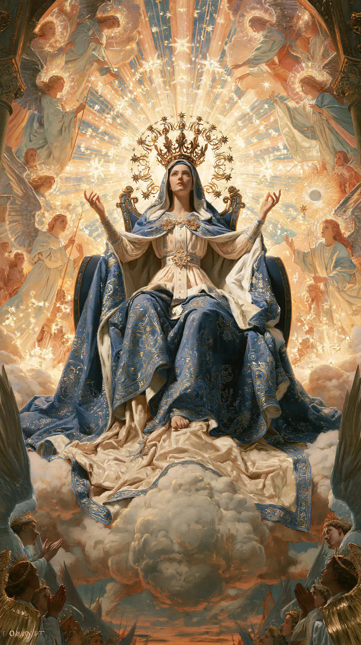 Mary, Queen of Heaven — The Rosette of Angels in Light