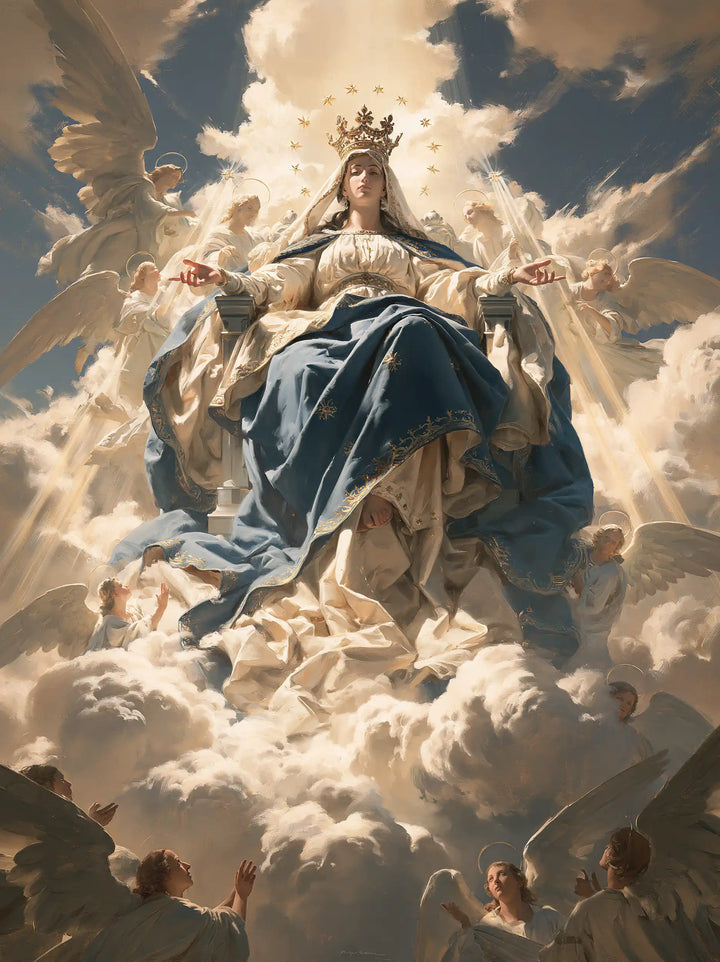 Mary, Queen of Heaven — Glory Borne on Wings