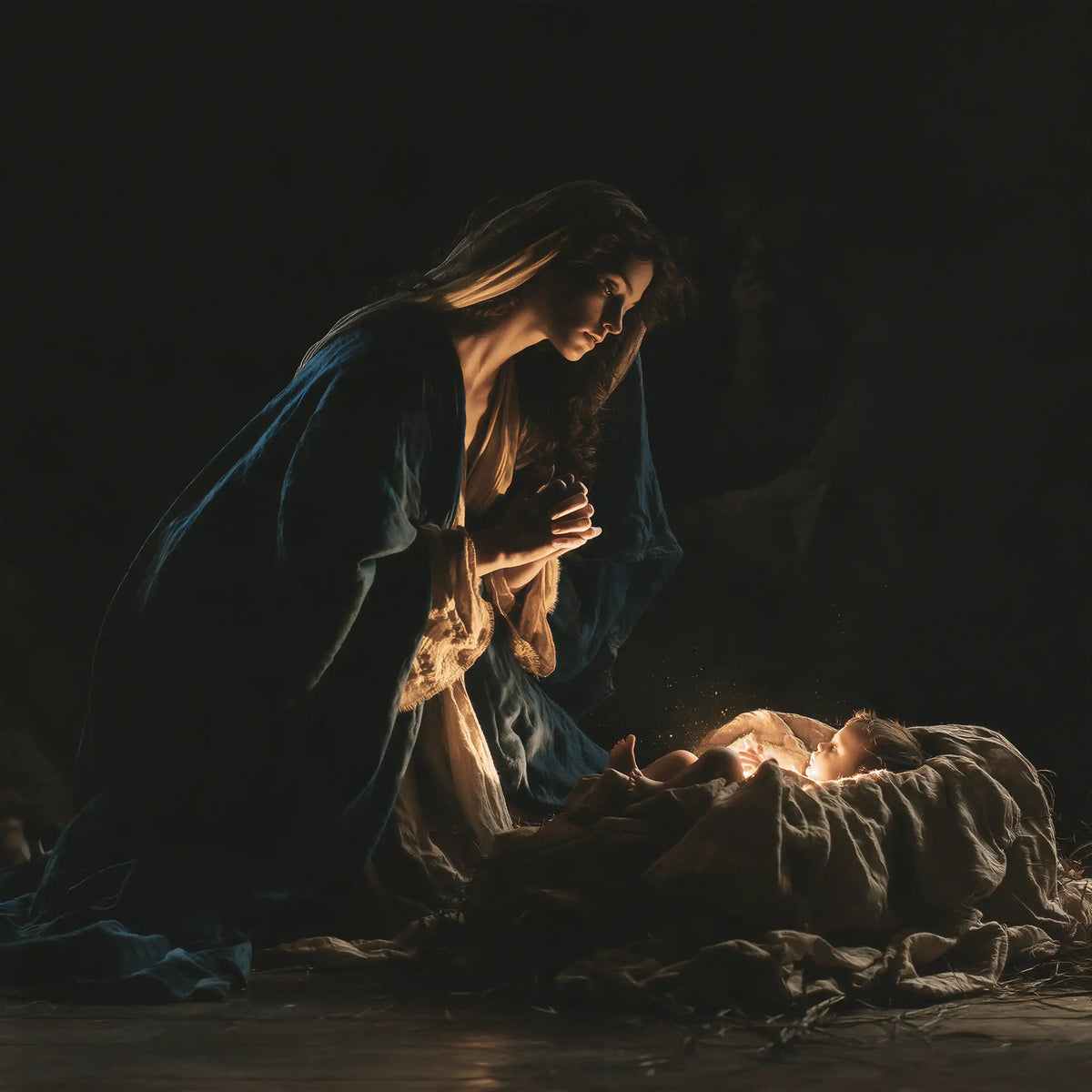 The Nativity — The Vigil in Sapphire Drapery