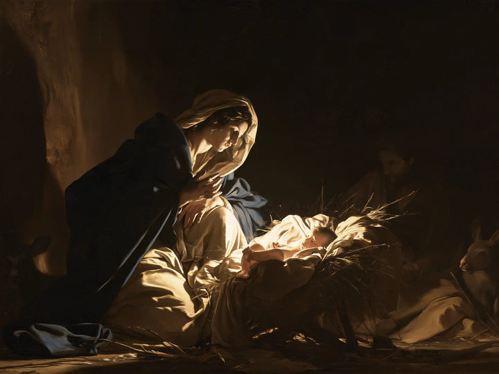 The Nativity - Caravaggio Tenebrism · Landscape n° 4