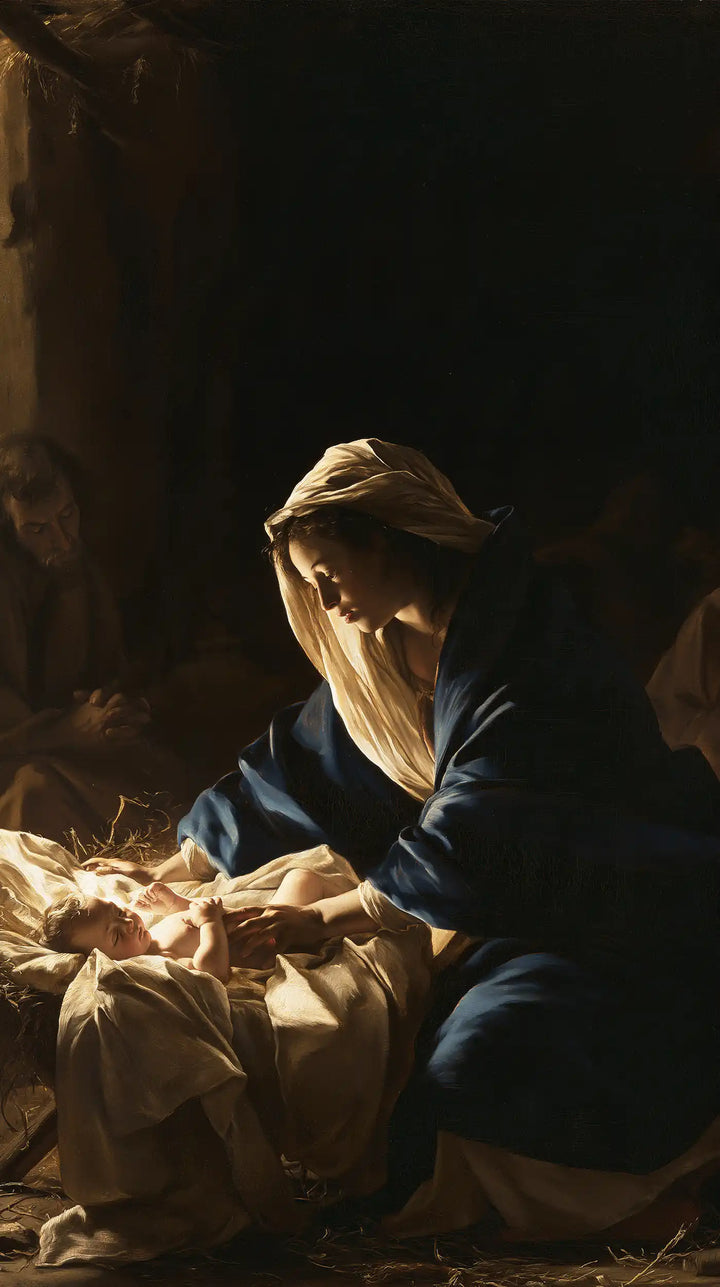 The Nativity - Caravaggio Tenebrism · Portrait n° 10