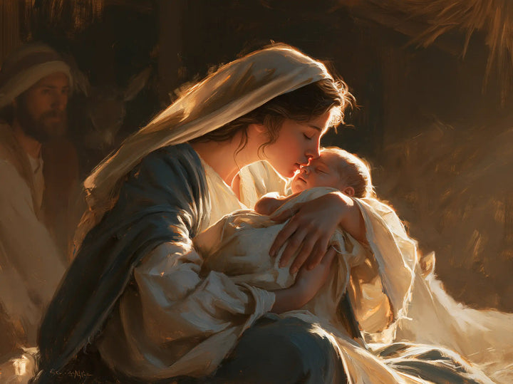 The Nativity - Mary Kissing the Infant Jesus · Landscape n° 4