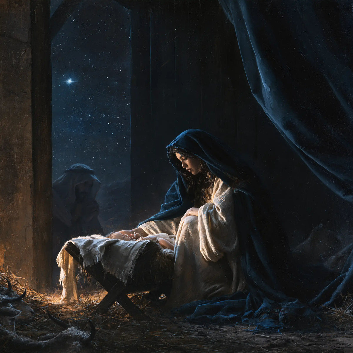 The Nativity - Midnight Blue Chiaroscuro · Square n° 2
