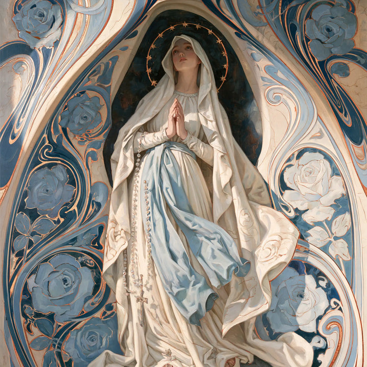 Our Lady of Lourdes with Saint Bernadette · Square no. 4