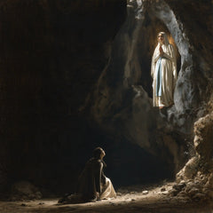 Our Lady of Lourdes with Saint Bernadette · Square no. 7