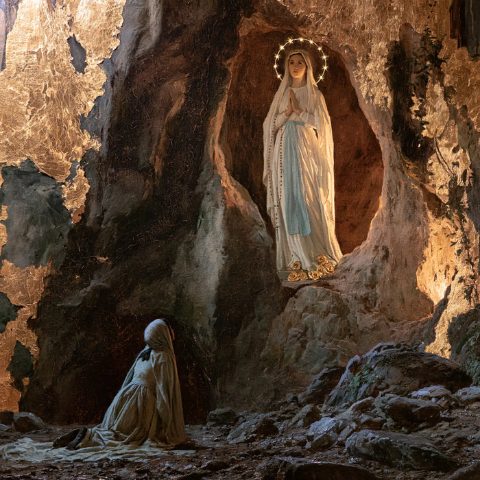 Our Lady of Lourdes with Saint Bernadette · Square no. 10