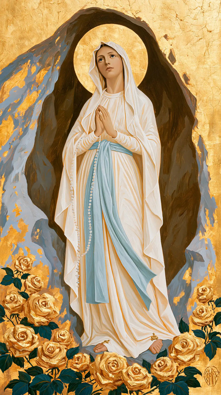 Our Lady of Lourdes Devotional Portrait · Portrait no. 3
