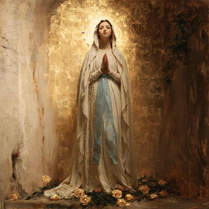 Our Lady of Lourdes Devotional Portrait · Square no. 6
