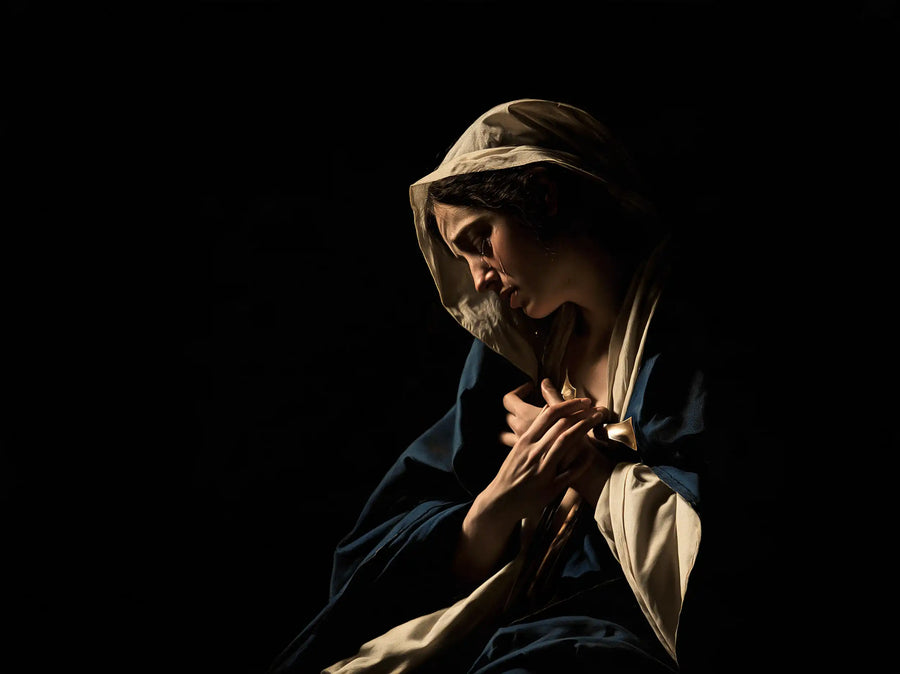 Our Lady of Sorrows - Caravaggio Tenebrism · Landscape n° 6