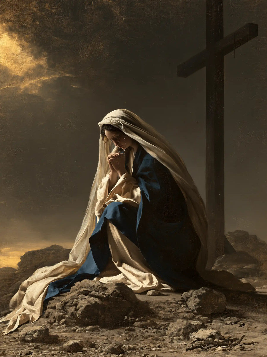 Our Lady of Sorrows - Mary Kneeling before the Cross · Portrait n° 10