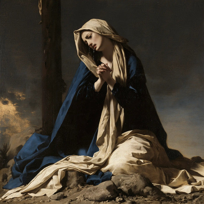 Our Lady of Sorrows - Mary Kneeling before the Cross · Square n° 7
