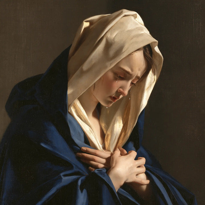 Our Lady of Sorrows - Mater Dolorosa Classical Portrait · Square n° 8