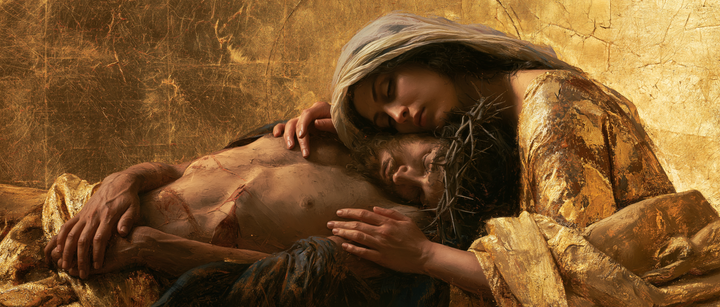 The Pietà — Gold Cradles Suffering