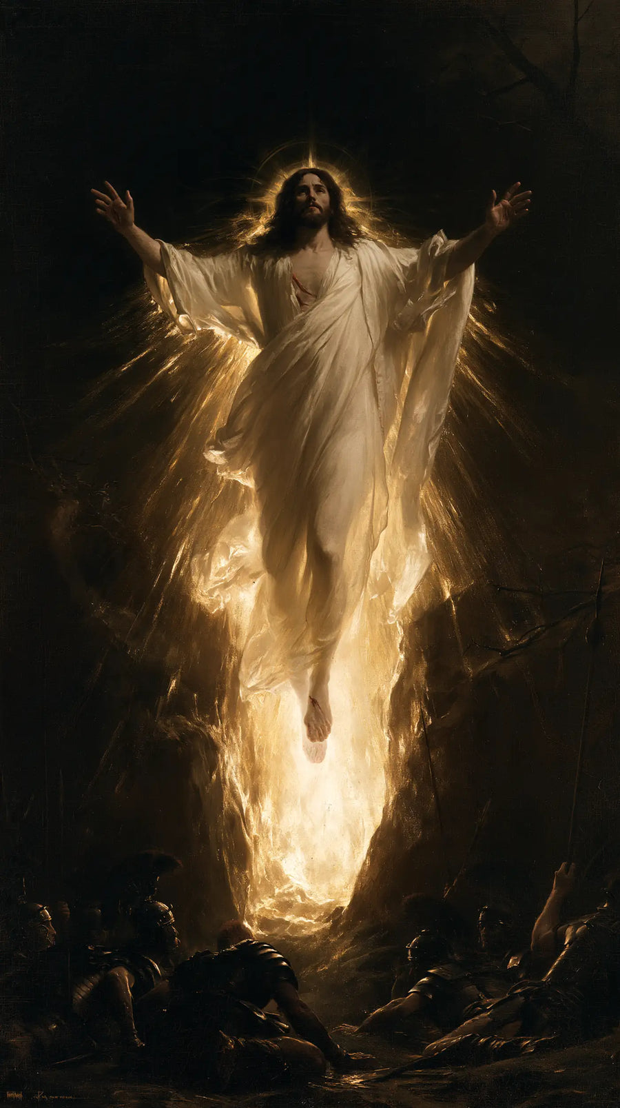 The Resurrection of Jesus Christ - Black and Gold · Portrait n° 9