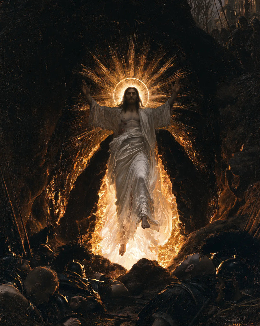 The Resurrection of Jesus Christ - Black and Gold · Portrait n° 18