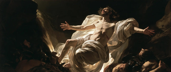 The Resurrection of Jesus Christ — Open Arms in Light and Shadow