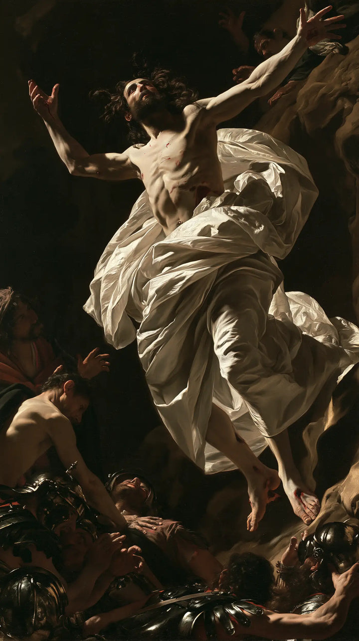 The Resurrection of Jesus Christ - Caravaggio Tenebrism · Portrait n° 6