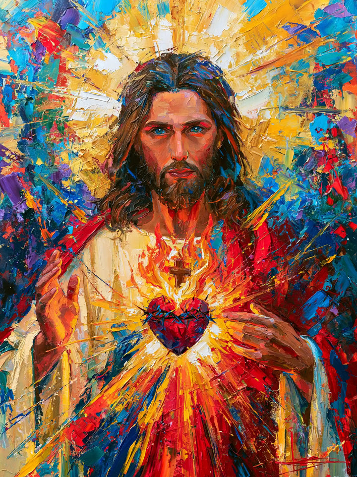 Sacred Heart of Jesus – Colour Expressionism · Portrait no. 4
