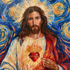 Sacred Heart of Jesus – Post-Impressionist · Square no. 3