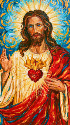 Sacred Heart of Jesus – Post-Impressionist · Portrait no. 1