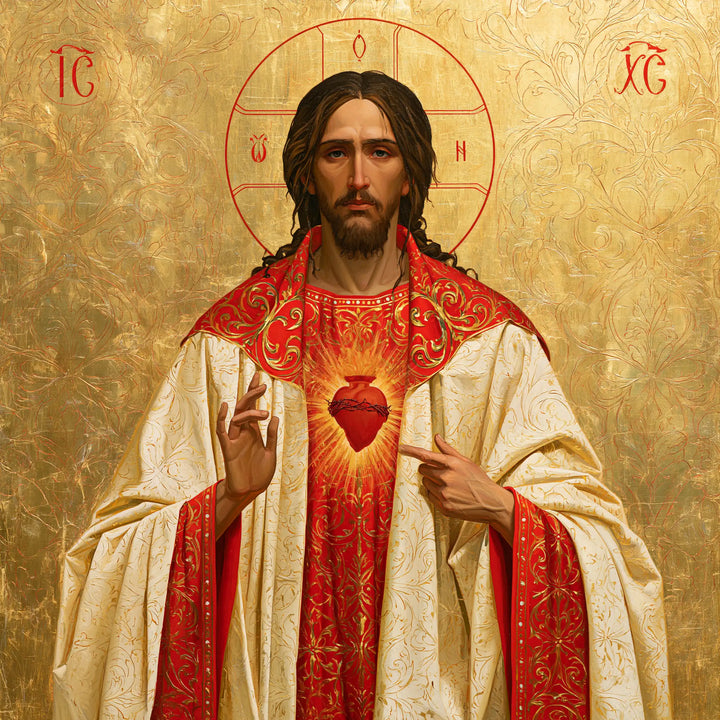 Sacred Heart of Jesus - Contemporary Byzantine · Square n° 1