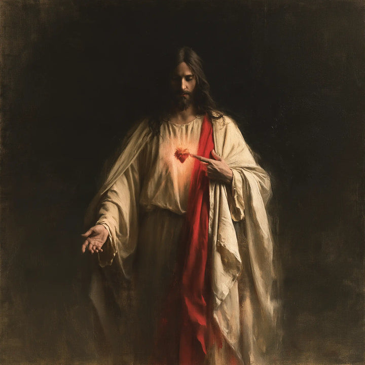 Sacred Heart of Jesus - Contemporary Minimalism · Square n° 1